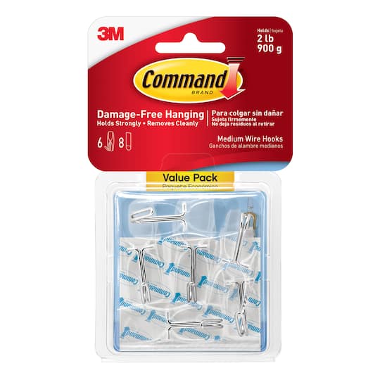 Command™ Clear Medium Wire Hook Value Pack